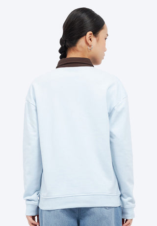 Oversized Graphic Collar Sweatshirt