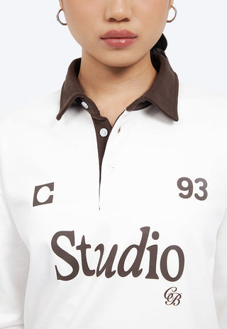 Oversized Graphic Collar Sweatshirt