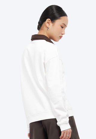 Oversized Graphic Collar Sweatshirt