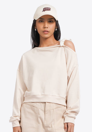 Strap-Off Shoulder Sweatshirt