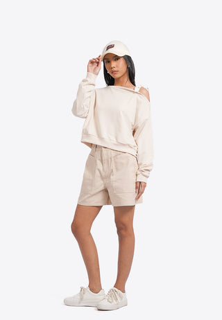 Strap-Off Shoulder Sweatshirt