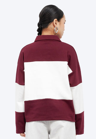 Long Sleeve Collared Sweatshirt