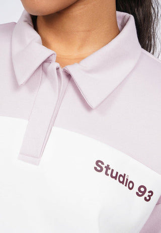Long Sleeve Collared Sweatshirt