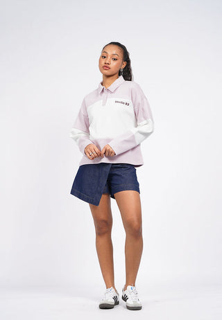 Long Sleeve Collared Sweatshirt