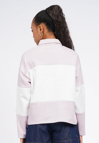 Long Sleeve Collared Sweatshirt