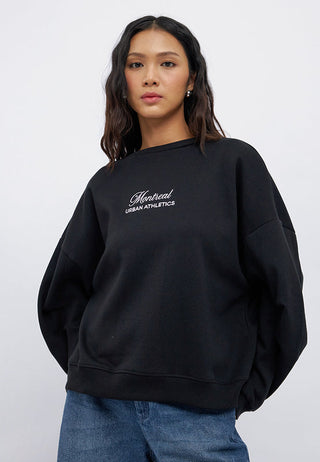 Pleated Sleeves Graphic Sweatshirt