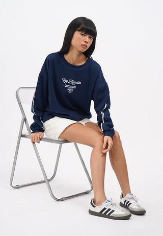 Lace Trim Plush Sweatshirt