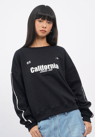 Lace Trim Plush Sweatshirt