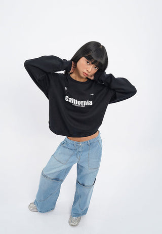 Lace Trim Plush Sweatshirt