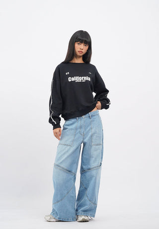 Lace Trim Plush Sweatshirt