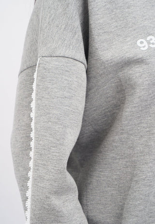 Lace Trim Plush Sweatshirt