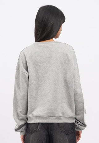 Lace Trim Plush Sweatshirt