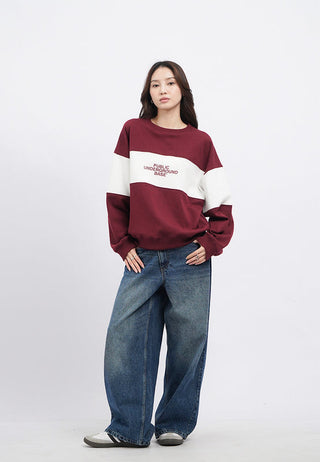 Oversized Colorblock Sweatshirt
