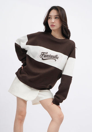 Oversized Colorblock Sweatshirt