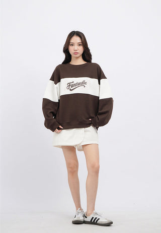 Oversized Colorblock Sweatshirt