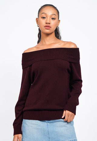 Long Sleeve Off Shoulder Sweater