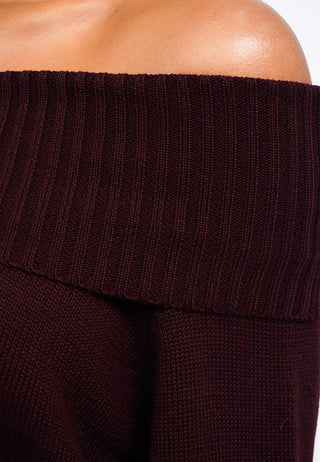 Long Sleeve Off Shoulder Sweater