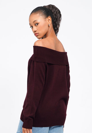 Long Sleeve Off Shoulder Sweater