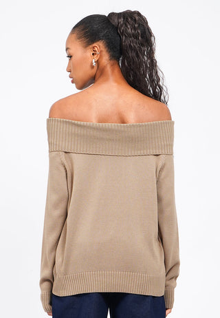 Long Sleeve Off Shoulder Sweater