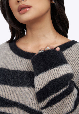 Brushed Jacquard Oversized Sweater