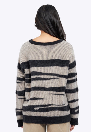 Brushed Jacquard Oversized Sweater
