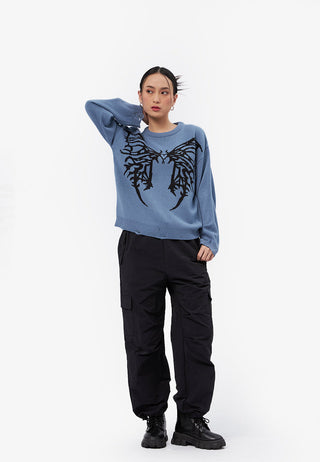 Butterfly Distressed Knit Jumper