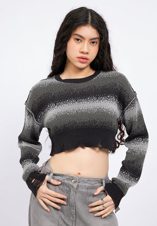 Stripes Crop Knit Sweater
