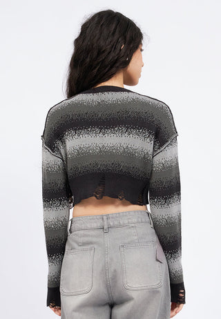 Stripes Crop Knit Sweater