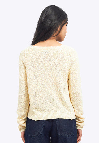 Textured Long Sleeve Raglan Sweater