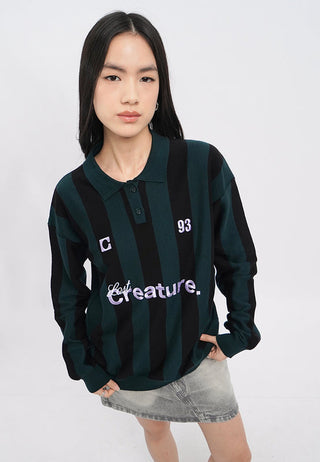 Oversized Long Sleeve Football Sweater