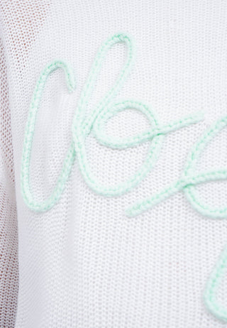 Braided Logo See Through Sweater