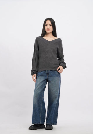 Long Sleeve V-Neck Sweater
