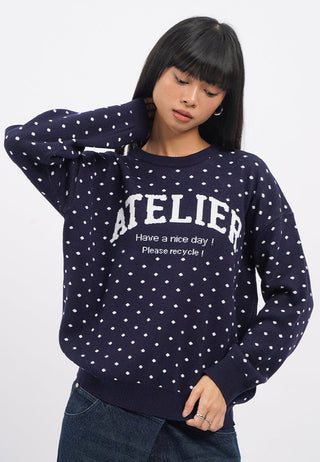 Polkadot Graphic Sweater