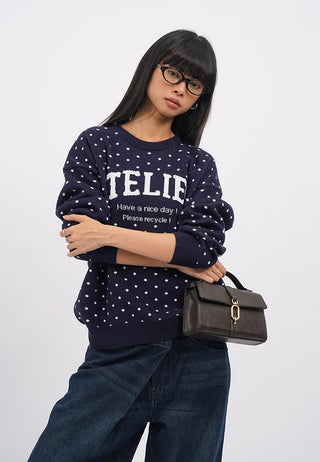 Polkadot Graphic Sweater