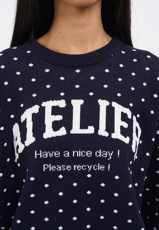 Polkadot Graphic Sweater
