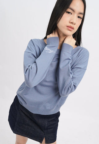 Off Shoulder Long Sleeve Sweater