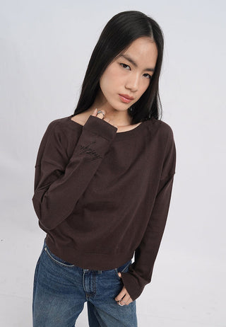 Off Shoulder Long Sleeve Sweater