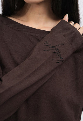 Off Shoulder Long Sleeve Sweater