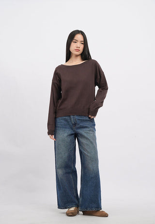 Off Shoulder Long Sleeve Sweater