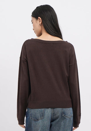 Off Shoulder Long Sleeve Sweater