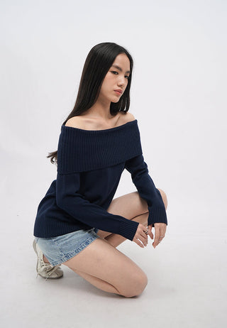 Oversized Off Shoulder Sweater