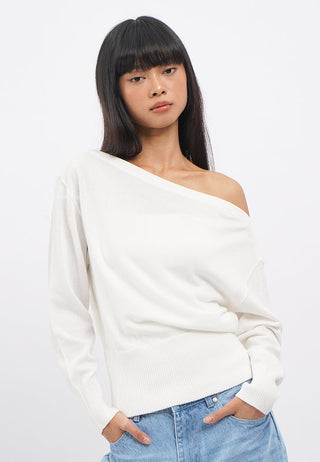 Boat Neck Long Sleeve Sweater