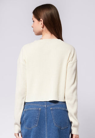 Round Neck Loose Crop Sweater
