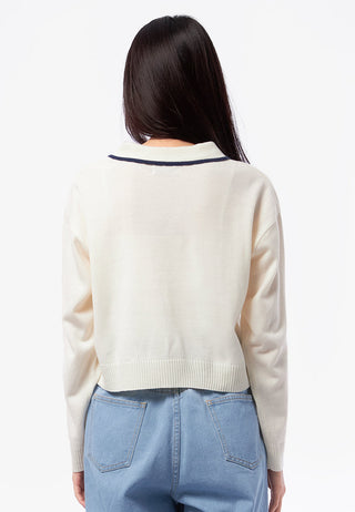 Long Sleeve Collar Knit Sweater