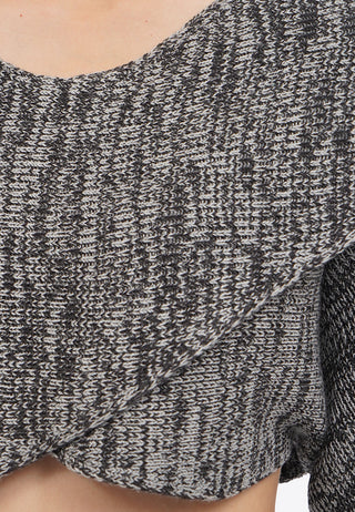 Overlap Long Sleeve Knit Top