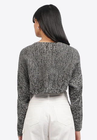 Overlap Long Sleeve Knit Top