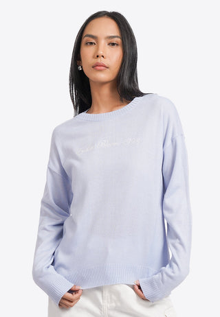 Long Sleeve Embroidery Sweater