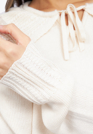 Peterpan Collar Long Sleeve Sweater