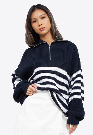 Oversized Stripes Knit Sweater