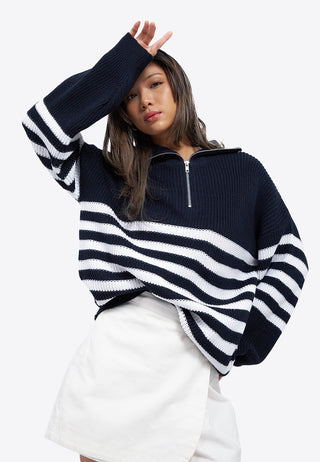 Oversized Stripes Knit Sweater